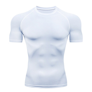 เสื้อยืดออกกำลังกายผู้ชาย MALAPER IMPEX ผ้าถักโพลีเอสเตอร์/คอตตอน 340 กรัม แห้งเร็ว ยืดหยุ่น คอกลม ทรงปกติ สีพื้น - Product Image 3