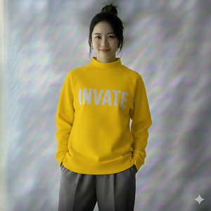 Sweat-shirt à col montant pour femme, silhouette décontractée, streetwear tendance, OEM ODM - Product Image 1