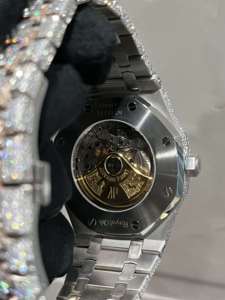 Montre mécanique Ice Cube avec cadran en diamant, cristal saphir, boîtier en acier inoxydable, diamètre 30 mm, cadeau de luxe pour femme - Product Image 4