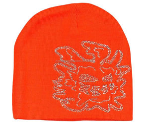 Bonnets d'hiver en acrylique avec strass multicolores Bonnet en acrylique sans manchette imprimé avec des pierres Bonnet Bonnet - Product Image 5