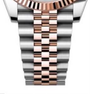 Brown Dial Stainless Steel Mechanical <b>Watch</b> Automatic Day and Date Wristwatch Two Tone Bracelet Business Casual - Product Image 2