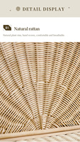 Étagère à livres en rotin faite à la main de style nordique, étagère de présentation en osier bohème en forme d'arche, support de rangement naturel sur pied pour la décoration intérieure européenne Koweït