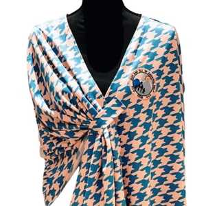 Écharpe châle pied-de-poule Jack and Jill, élégante, légère, à motifs, pour femme, accessoire de mode pour tenues de soirée formelles - Product Image 4