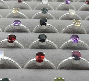 Natural Assorted Gemstone Brass Silver Plated Bezel Setting <b>Rings</b> Handmade <b>Statement</b> <b>Rings</b> Unisex Wholesale Fashion Bulk <b>Ring</b> - Product Image 3