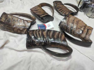 Taza de Cuerno de Búfalo Auténtica y Genuina, Artesanía de Cuerno de Búfalos Indios, Sambhal - Product Image 2