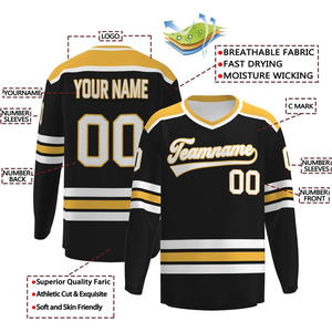 Jersey Profesional de Hockey sobre Hielo, Personalizado con el Logotipo del Equipo, Transpirable, Uniforme de Alto Rendimiento para Torneos - Product Image 4