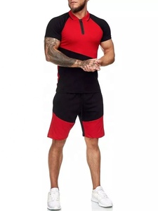 Survêtement de football deux pièces pour hommes, ensemble court de luxe Slim, à la mode, personnalisé, été 2021 - Product Image 3