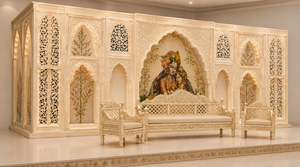 Luxury Jharonkha Style Wooden Panels For <b>Wedding</b> Stage Decor Premium Walima Moroccan <b>Arch</b> Reception Stage Decor Australia - Product Image 2