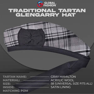 Gorro de Lana Estilo Vintage Highland Glengarry para Hombre con Diseño de Tartán Escocés Atemporal - Product Image 3