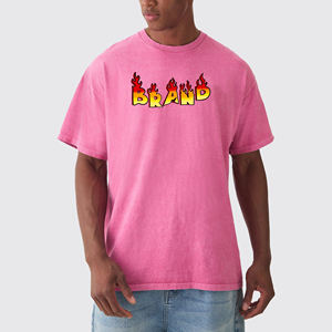 New Fashionable 2026 Oversized Plain <b>Men's</b> <b>T</b>-<b>shirts</b> Silk Screen Printed Logo Streetwear Luxury 210gsm Heavyweight 100% Cotton - Product Image 1