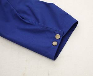 Combinaison ignifuge 100% coton bleue FR avec bandes réfléchissantes, vêtements de travail - Product Image 5