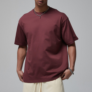 Camiseta de Hombre 2024 Personalizada, Manga Corta, 100% Algodón, Hombros Caídos, Color Sólido, Estilo Urbano, Estampado, 220g, Tejido de Punto - Product Image 5