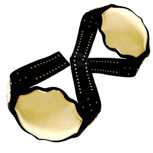 ALIVANTA Custom Suede <b>Women's</b> Championship Wrestling <b>Belt</b> with <b>Gold</b> Plated Center Plate Adjustable Strap and Waterproof Design - Product Image 5