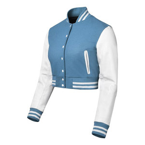 Varsity <b>Jacket</b> Women Premium Quality <b>Leather</b> and Wool Baseball Letterman <b>Jacket</b> for Womens <b>Long</b> Sleeve Stylish Classic Outerwear - Product Image 5