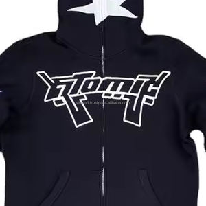 Sweat à capuche zippé avec impression bouffante personnalisée 100% coton Street Oversize Sweat à capuche zippé BY VIKY INDUSTRIES - Product Image 4