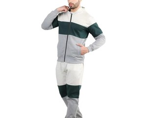 Survêtements de sport respirants et à séchage rapide pour hommes grandes tailles avec logo personnalisé, ensembles de jogging à marque privée en coton et polyester de qualité supérieure - Product Image 2