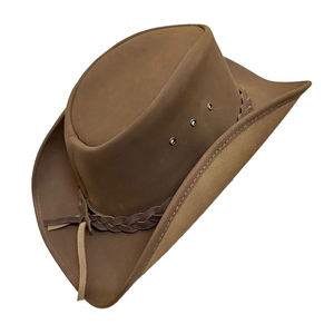 Sombreros Vaqueros de Cuero Estilo Occidental al por Mayor, Hechos a Mano, Duraderos, Estilo Vintage, Perfectos para el Rancho - Product Image 2