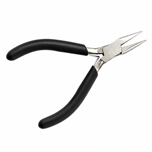 Pince à bijoux professionnelle en acier inoxydable de 5 pouces à pointe conique et poignée noire pour le cintrage de fils et la pose de bijoux DIY - Product Image 5