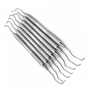 Juego de 7 Curetas Manuales Gracey al por Mayor, de Acero Inoxidable de Alta Calidad, Certificado CE, Herramientas para Remover Cálculos Dentales Periodontales - Product Image 6