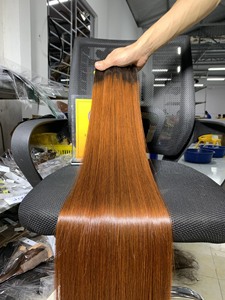 Venta al por mayor de alta calidad hueso recto vietnamita trama de la piel extensiones de cabello humano Paquete de pelo crudo con cierre a juego - Product Image 6