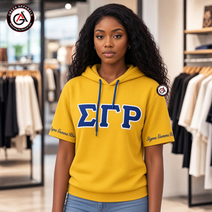 Sweat à capuche court en polyester léger et écologique pour femme, broderie vintage Sigma Gamma Rho |   Sweat-shirt personnalisé pour sororité - Product Image 4