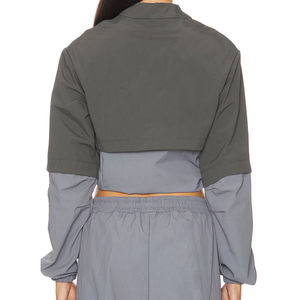 Conjunto Deportivo para Mujer, Chaqueta Corta con Capucha y Mangas Largas, Pantalones Cargo con Cordón, Estilo Urbano, Ligero, de Poliéster, para Primavera - Product Image 2