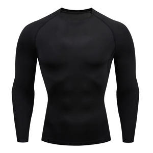 Rashguard à manches longues personnalisé en usine OEM, anti-UV, compression pour hommes, impression numérique, séchage rapide, Spandex/Polyester, BJJ MMA - Product Image 6