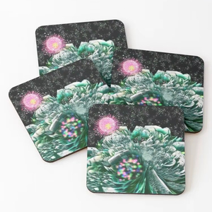 Stylish Printed Coaster <b>Set</b> Made in India Heat Resistant Durable Drink Coasters for Dining Coffee Table Home Decor - Product Image 1