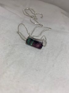 <b>Rainbow</b> Necklace Gradient Colored square Cubic Zirconia Necklace Stainless Necklace Gemstone Handmade Jewelry <b>Top</b> Quality - Product Image 1