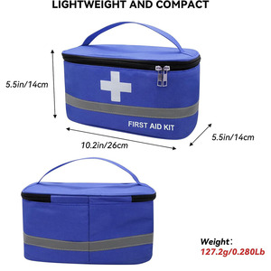 Custom Portable medical aid pouch with durable <b>leather</b> waterproof design for emergency supplies medicines <b>tools</b> and first aid - Product Image 3