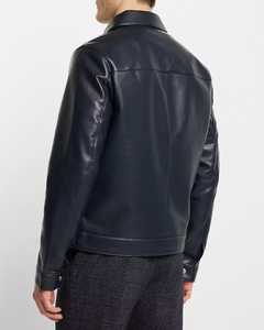 Veste en cuir personnalisée de qualité supérieure, style slim pour homme, tendance 2026, avec 100% de cuir véritable, vêtements chauds - Product Image 2