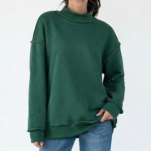 เสื้อสเวตเชิ้ตคอเต่าสำหรับผู้หญิงไซส์ใหญ่ เนื้อผ้านุ่ม สวมใส่สบาย แขนยาว ทรงหลวม ใส่ได้ทุกวัน แฟชั่นลำลอง - Product Image 2