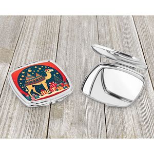 Camel Christmas <b>Compact</b> Decorative Travel Makeup <b>Mirror</b> Folding Handheld Pocket Size for Women and Girls Gift - Product Image 3