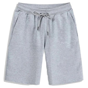 กางเกงขาสั้นกีฬาผ้าฝ้าย 100% สำหรับออกกำลังกาย วิ่ง หรือใส่ลำลอง สีดำล้วน มีเชือกผูกเอว ระบายอากาศได้ดี แห้งเร็ว รับผลิตตามแบบ - Product Image 6