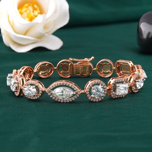 Bracelet tennis en diamants de laboratoire multi-tailles 7,62 CT, or rose 14 carats - Accessoire de bijouterie tendance - Product Image 5