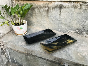 Cuenco de cuerno de buey pulido, Juego de 2 cuencos de servicio artesanales de estilo Animal de cuchara Medieval, cuenco de cuerno pulido - Product Image 3