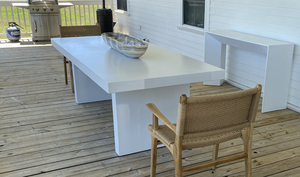 Modern Minimalist Concrete <b>Dining</b> <b>Table</b> with Solid <b>Wood</b> Base Lightweight Luxury <b>Dining</b> Furniture for Home and Villa - Product Image 5