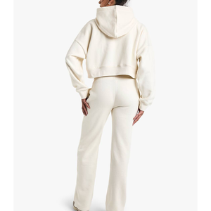 Conjunto de 2 Piezas de Sudadera con Capucha y Cremallera Personalizada y Pantalones Jogger para Entrenamiento Físico, Ropa Deportiva Modesta, Chándal Athleisure para Correr y Gimnasio - Product Image 3