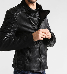 Veste en cuir véritable pour homme avec logo personnalisé, séchage rapide, respirante, hiver, faible MOQ, prix d'usine, OEM/ODM pour les détaillants - Product Image 1
