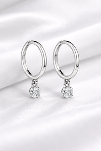 Pendientes de Aro Huggie de Oro Blanco de 14K con Diamantes Cultivados en Laboratorio para Mujer, Joyería Fina Minimalista con Baño de Rodio Certificado - Product Image 4