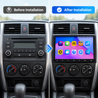 Autoradio Android 9 pouces Crystal 2 DIN avec CarPlay sans fil, Android Auto, GPS, WIFI, AM FM RDS, unité principale Android 9 pouces à boutons