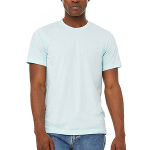 เสื้อยืดสีพื้นเรียบง่ายสำหรับผู้ชาย เสื้อยืดคอกลมแขนสั้นน้ำหนักเบาแห้งเร็วสำหรับฤดูร้อน - Product Image 1