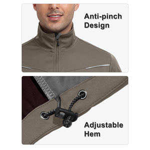 Veste de baseball à manches courtes pour homme, coupe-vent, séchage rapide, tissu extensible, bas ajustable, confortable - Product Image 6