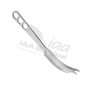 Instrumentos Quirúrgicos IAA, Retractor de Cadera Veterinario de Acero Inoxidable IAI-SR-60, 60mm, Palanca Curva para Huesos de 300mm, Punta de 28mm - Product Image 3