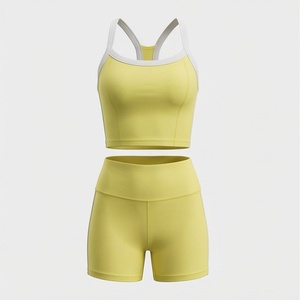 Conjunto de Yoga sin Costuras para Mujer, Tela Cepillada, Ajuste Ceñido, Secado Rápido, Cintura Alta, Levanta Glúteos, Traje para Gimnasio, Fitness, Entrenamiento y Running - Product Image 1