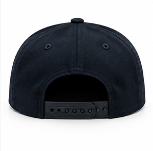 Casquette de baseball noire brodée Index Sportswear, 6 panneaux, visière plate, snapback, unisexe - Product Image 2