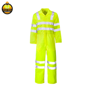 Overol de Trabajo de Verano 100% Algodón, con Cinta Reflectante de Alta Visibilidad, para Seguridad en Carreteras - Product Image 5