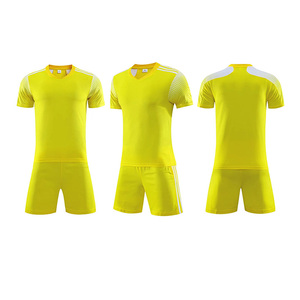 Wholesale Custom Soccer Jersey <b>Set</b> Mens Football Uniform Breathable Quick Dry 100% Polyester V Neck Short Sleeve Team Sportswear - Product Image 3