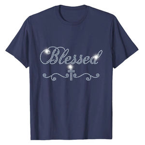 Últimas Camisetas de Algodón con Pedrería Estampada de Alta Calidad, Secado Rápido y Transpirables para Hombre y Mujer, con Logotipo Personalizado, a la Venta al por Mayor OEM, Llegada 2026 - Product Image 3