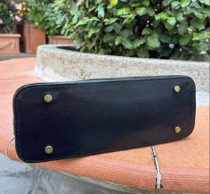Elegant <b>Black</b> Genuine Leather Tote <b>Bag</b> Solid Color Open Closure Daily Use <b>Women's</b> Handbag Classic Cow Leather Large Tote <b>Bag</b> - Product Image 3